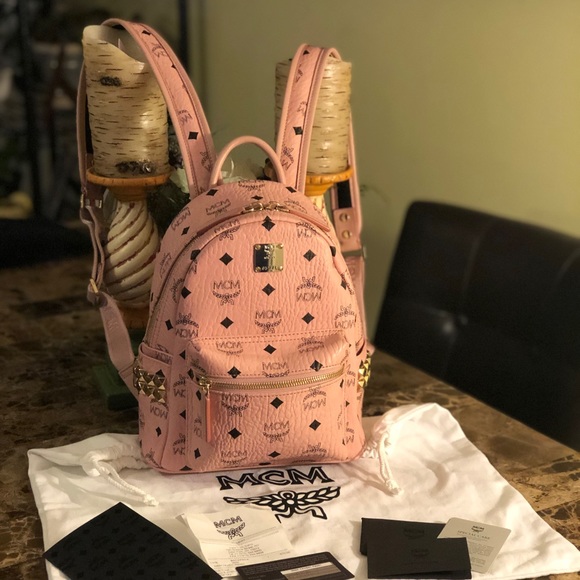 MCM Handbags - AUTH MCM Mini Backpack Pale Pink NEW, RECEIPT🌸